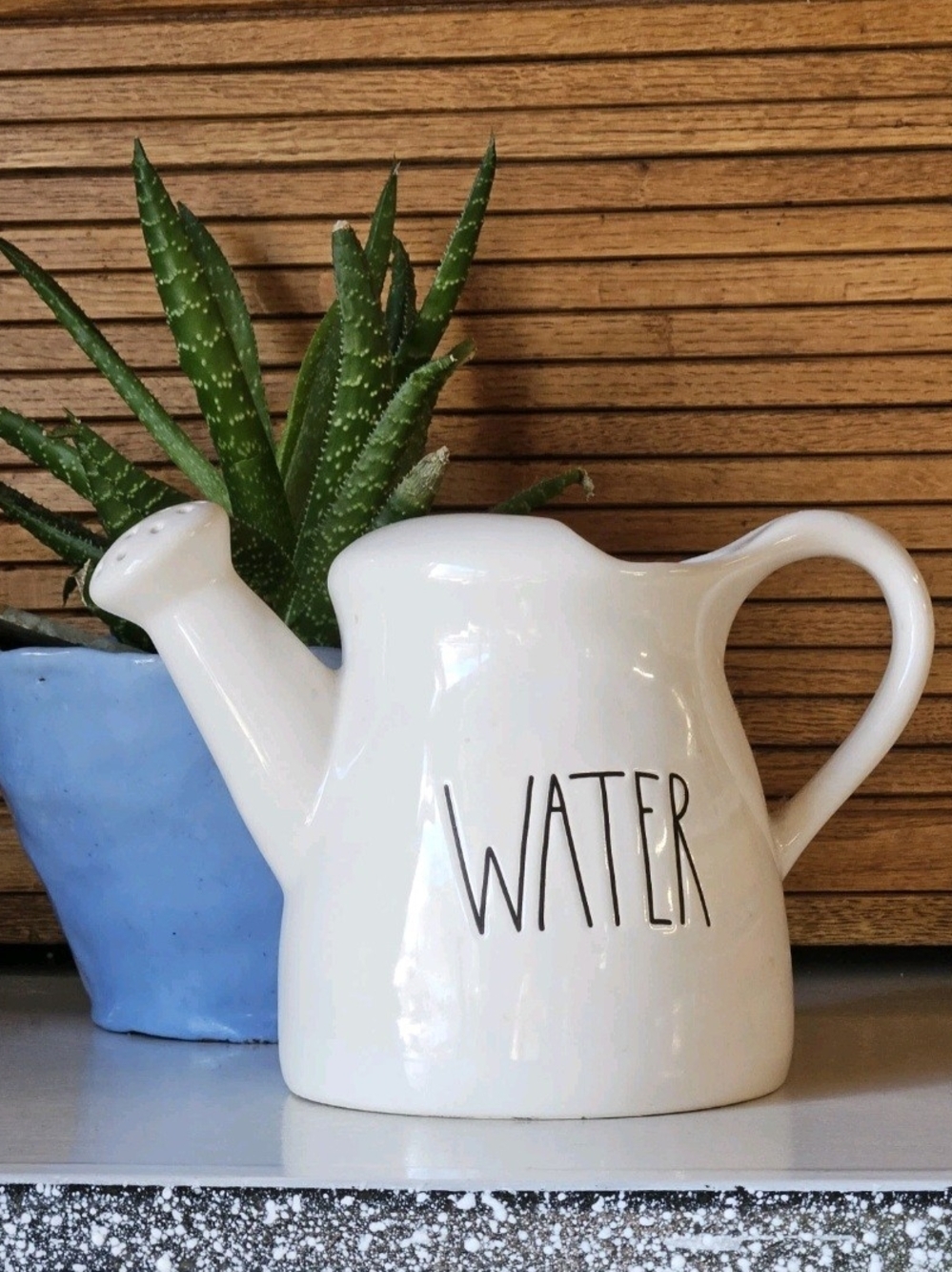 RAE DUNN 'WATER' Ceramic Watering Can/Pitcher Artisan Collection by Magenta
